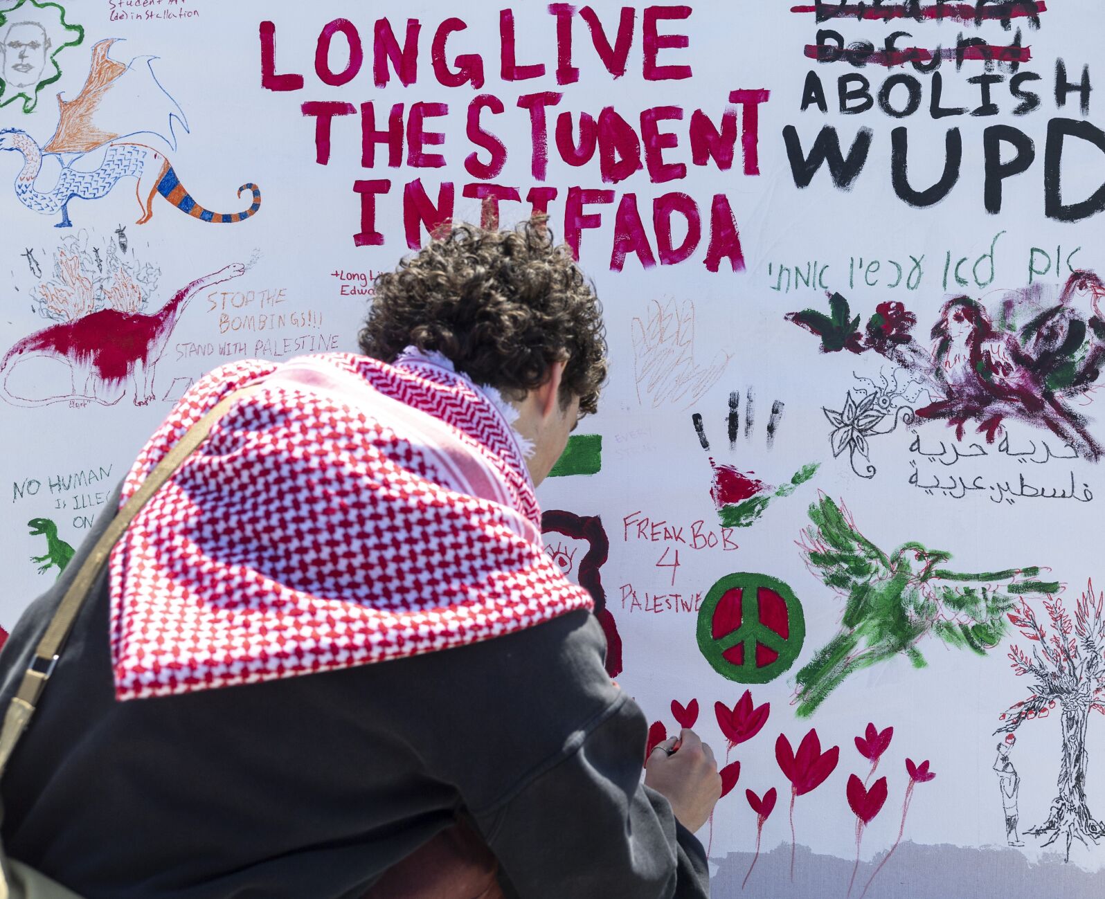Pro-Palestinian art installation is set up across from Washington University